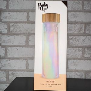 Glass travel infuser mug